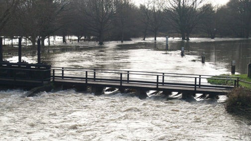 Flooding at the weir at Walsham